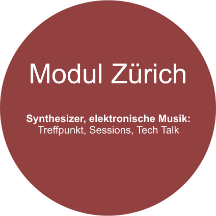 Modul Zürich Synthesizer, elektronische Musik: Treffpunkt, Sessions, Tech Talk